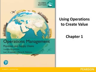 Copyright ©2016 Pearson Education, Limited. 1-1
Using Operations
to Create Value
Chapter 1
 