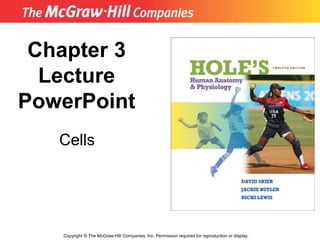Copyright © The McGraw-Hill Companies, Inc. Permission required for reproduction or display.
Chapter 3
Lecture
PowerPoint
Cells
 
