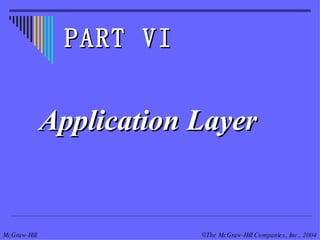 Application Layer PART VI 