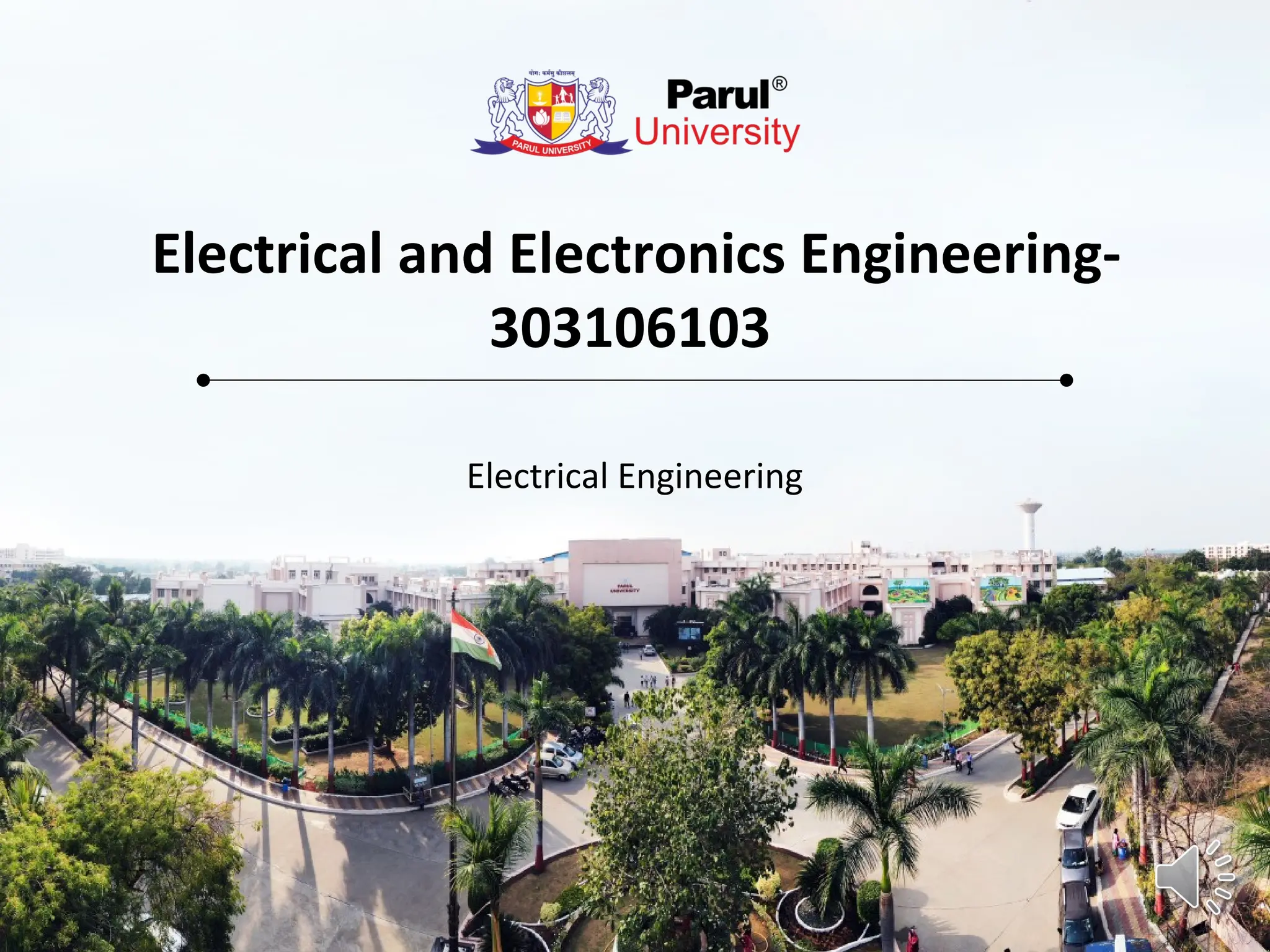 Electrical and Electronics Engineering-
303106103
Electrical Engineering
 