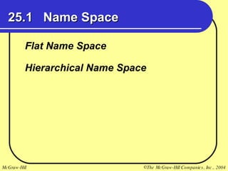 25.1  Name Space Flat Name Space Hierarchical Name Space 