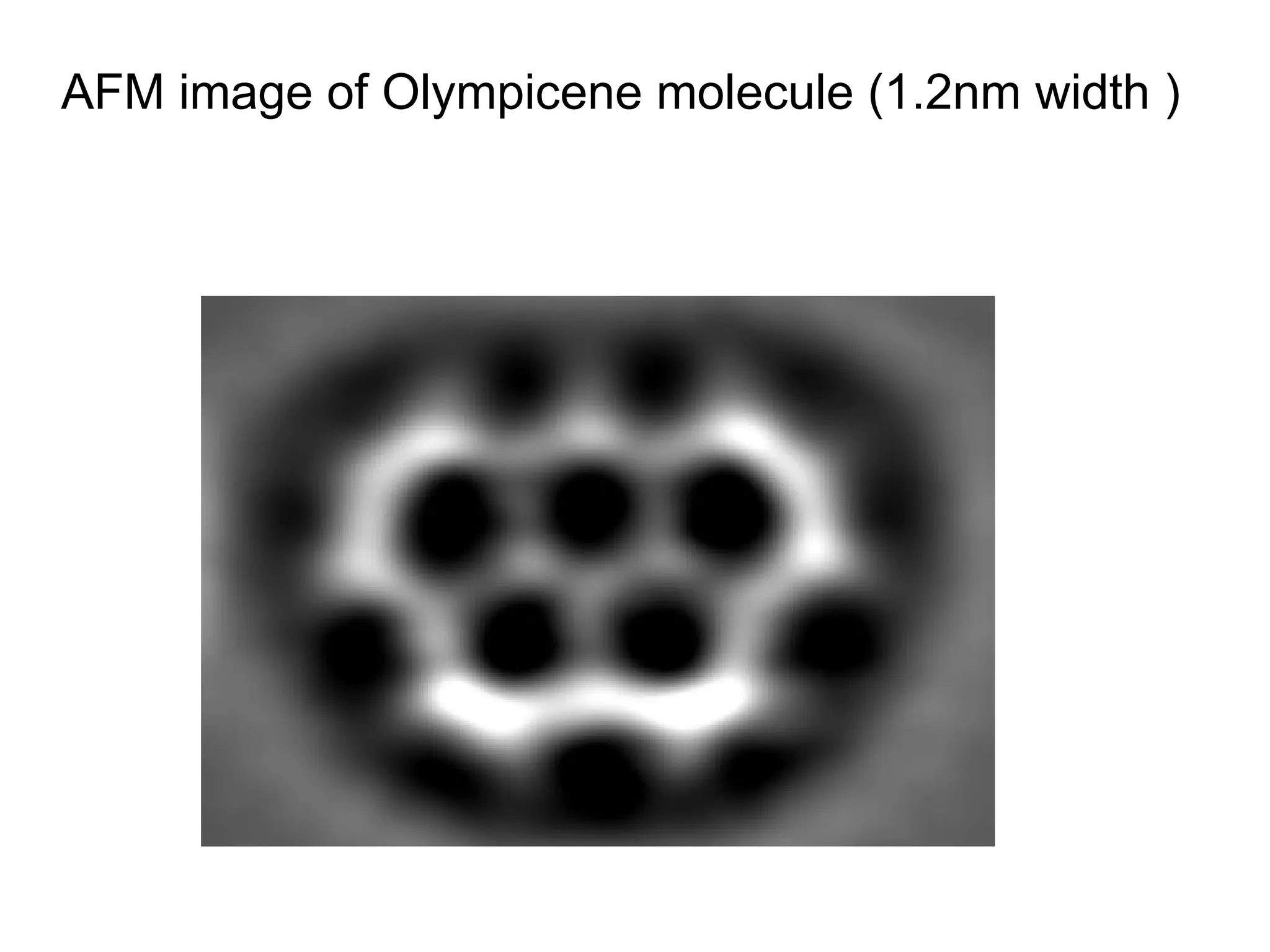 AFM image of Olympicene molecule (1.2nm width )
 