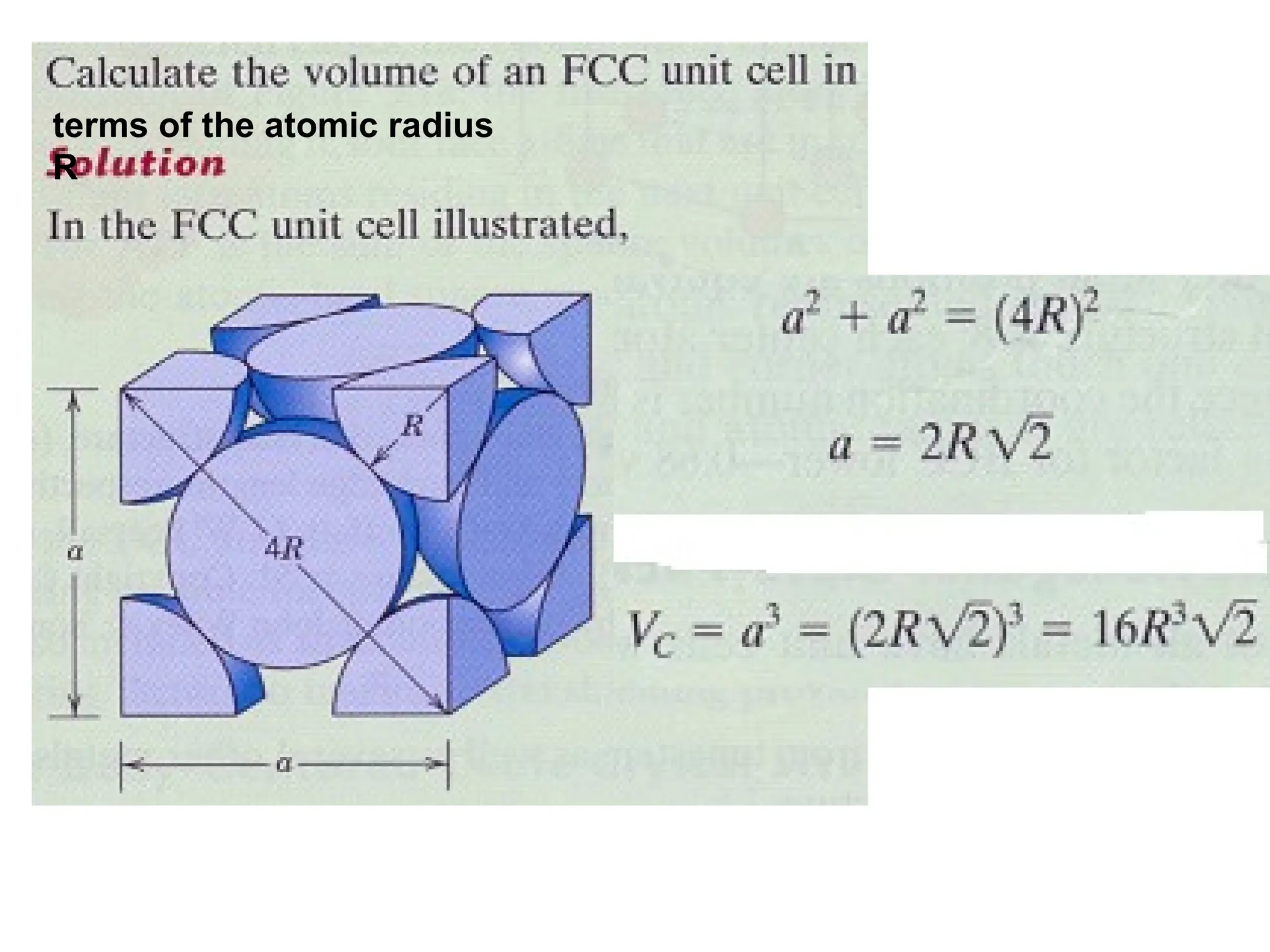 terms of the atomic radius
R
 