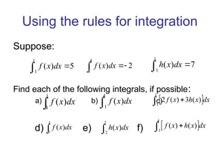 Rules Integral Calculus ch.-5-pp-The-Definite-Integral.ppt very imp lesson | PPT