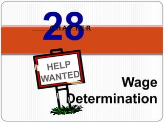 28
CHAPTER




          Wage
  Determination
 