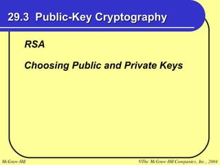 29.3  Public-Key Cryptography RSA Choosing Public and Private Keys 