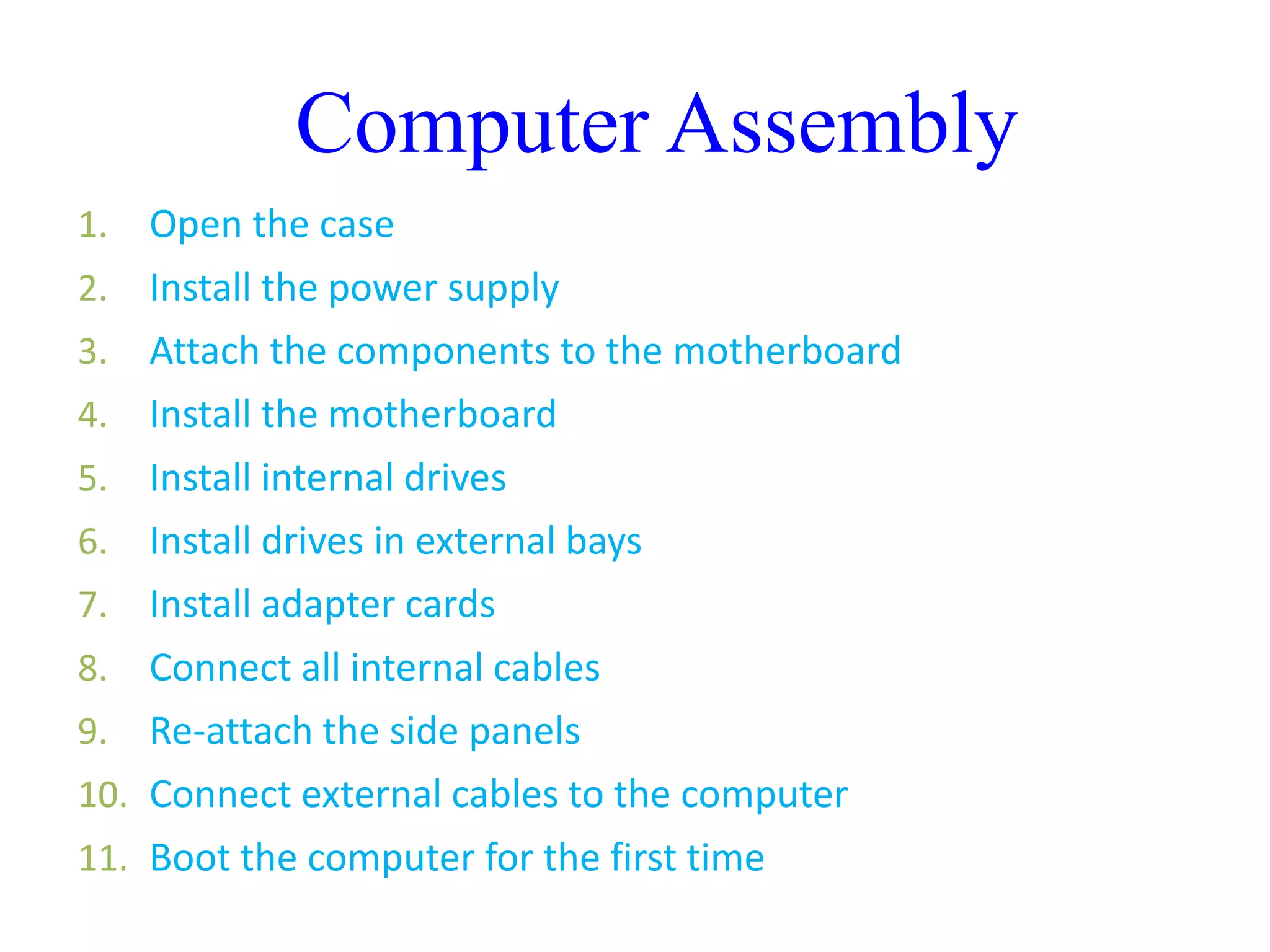 Ch 2 Computer Assembly Disassembly Pptx