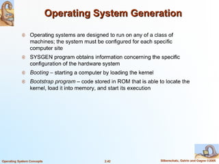 Operating system structure and its models