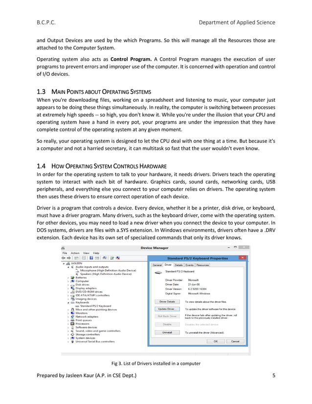 Operating system notes pdf | PDF | Operating Systems | Computer ...