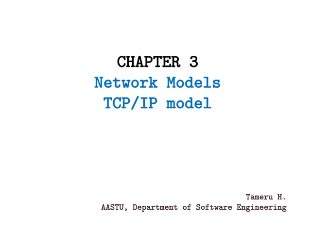 TCP/IP Model | PPT