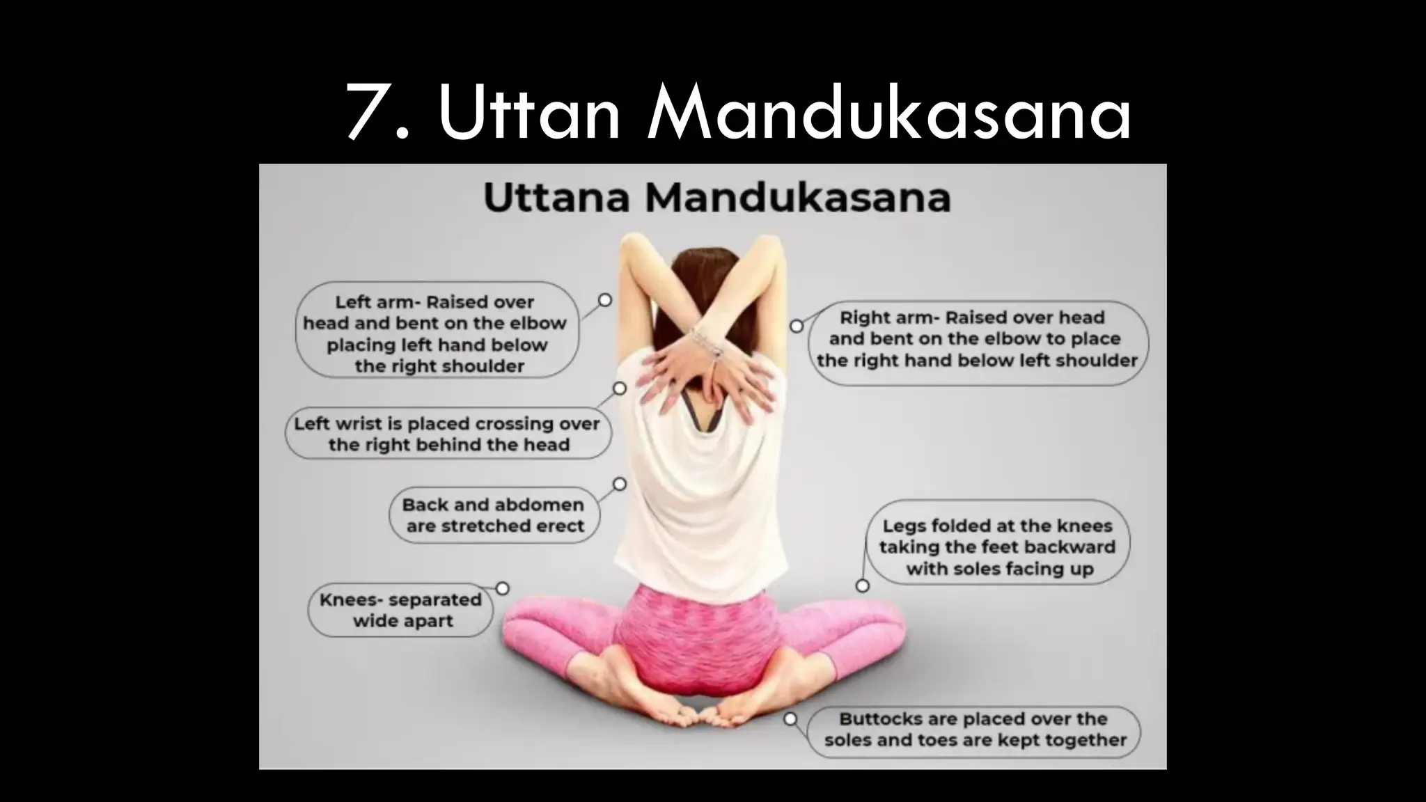 7. Uttan Mandukasana
 