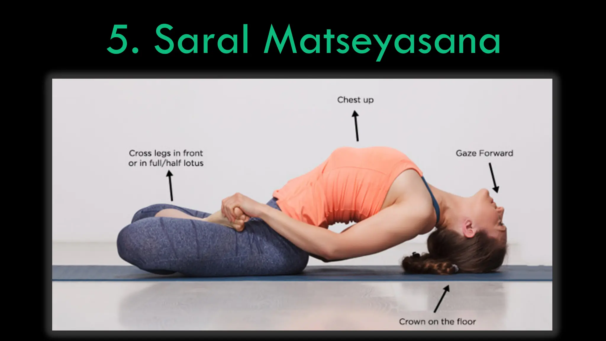 5. Saral Matseyasana
 