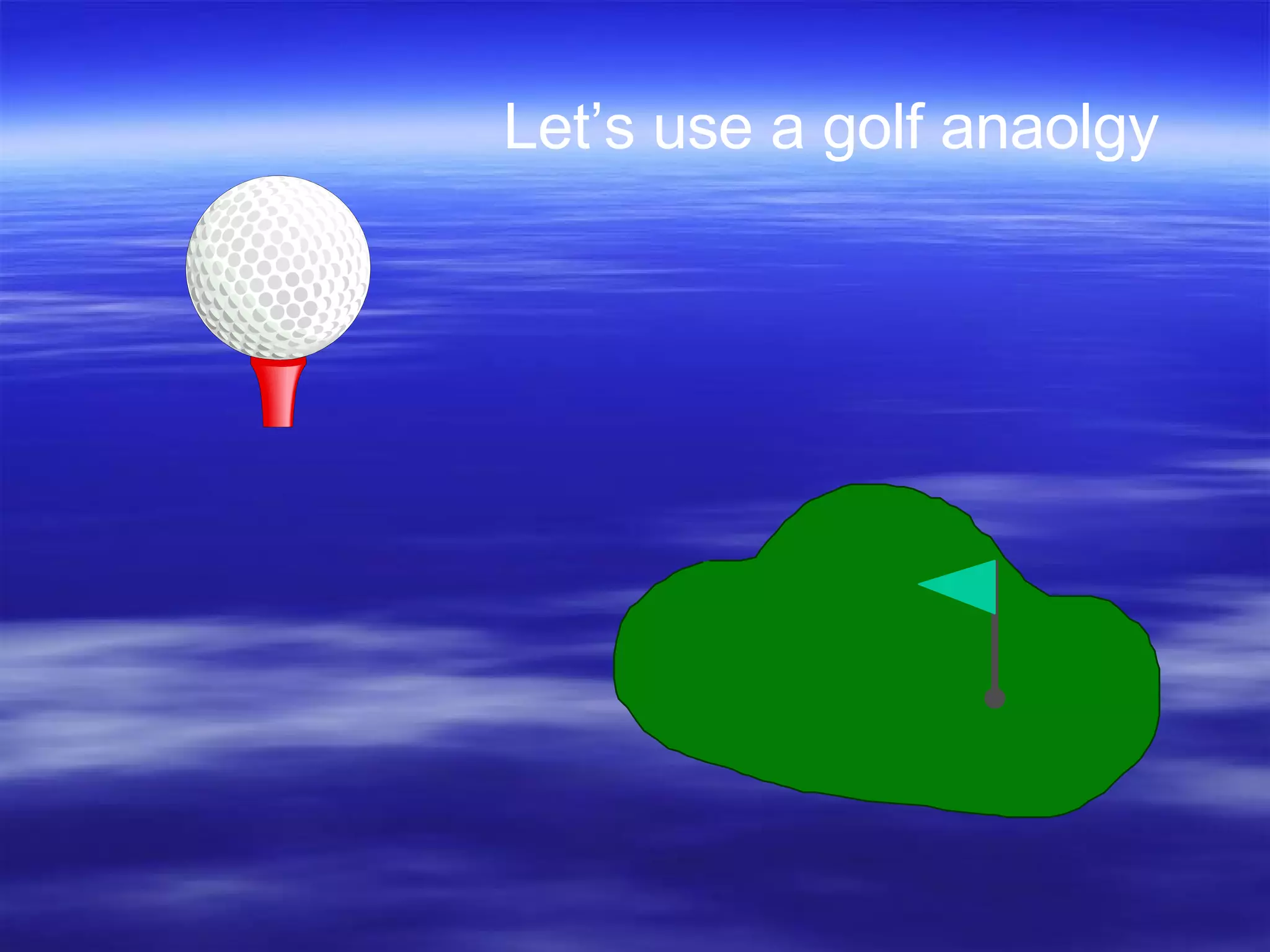Let’s use a golf anaolgy 