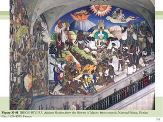 Figure 33-81 DIEGO RIVERA, Ancient Mexico, from the History of Mexico fresco murals, National Palace, Mexico
City, 1929–1935. Fresco.
                                                                                                               105
 