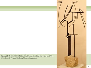 Figure 33-17 JULIO GONZÁLEZ, Woman Combing Her Hair, ca. 1930–
1933. Iron, 4’ 9” high. Moderna Museet, Stockholm.



                                                                 26
 