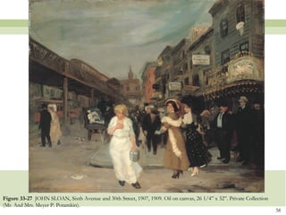Figure 33-27 JOHN SLOAN, Sixth Avenue and 30th Street, 1907, 1909. Oil on canvas, 26 1/4” x 32”. Private Collection
(Mr. And Mrs. Meyer P. Potamkin).
                                                                                                                      38
 