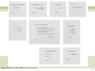 Figure 34-20 GEORGE BRECHT, Event Scores.
                                            33
 