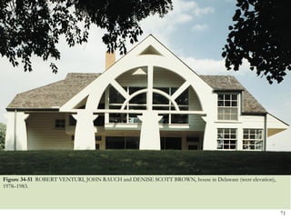 Figure 34-51 ROBERT VENTURI, JOHN RAUCH and DENISE SCOTT BROWN, house in Delaware (west elevation),
1978–1983.



                                                                                                      71
 