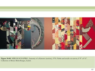 Figure 34-60 MIRIAM SCHAPIRO, Anatomy of a Kimono (section), 1976. Fabric and acrylic on canvas, 6’ 8‖ x 8’ 6‖.
Collection of Bruno Bishofberger, Zurich.



                                                                                                                  83
 