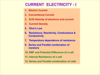 Comprehensive Study of Electric Current and Circuit Principles | PDF