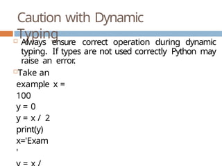 CH-3 FEATURES OF PYTHON, data types token | PPTX