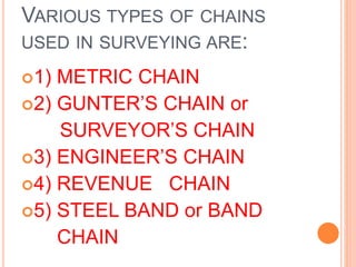 Engineerrs Chain LINEAR MEASUREMENT techniques in civil engineering | PPTX