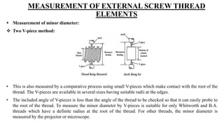 Ch-3: Measurement of screw thread and gear | PPTX