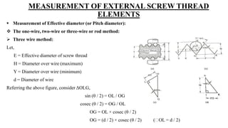 Ch-3: Measurement of screw thread and gear | PPTX