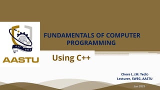 Fundamentals of Computer Programming Summary of Flow Controls | PPT