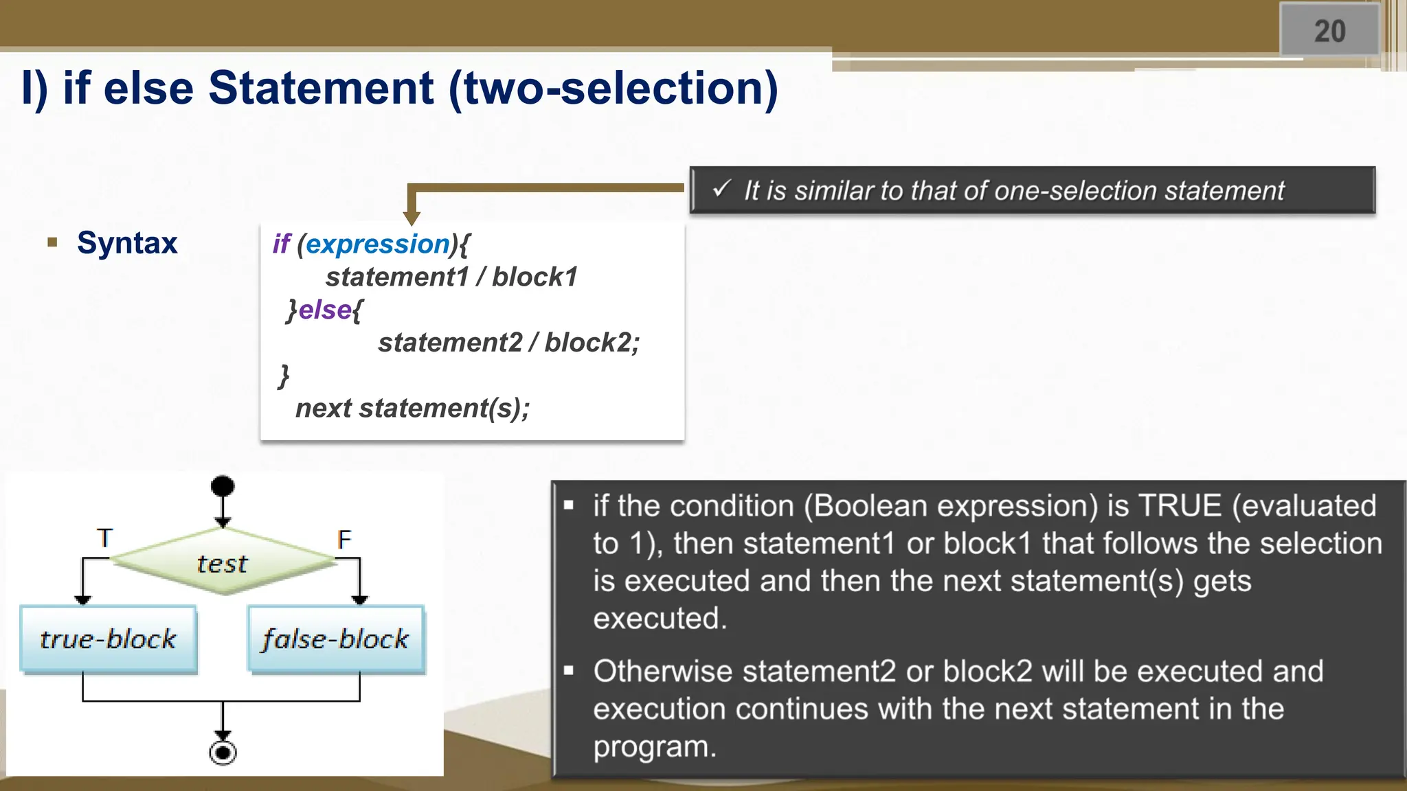 Fundamentals of Computer Programming - Flow of Control I | PDF