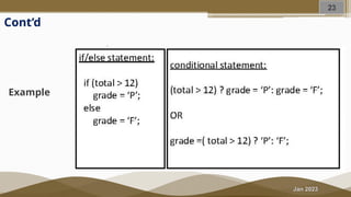 Fundamentals of Computer Programming - Flow of Control I | PDF