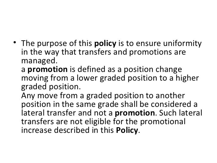 lateral promotion