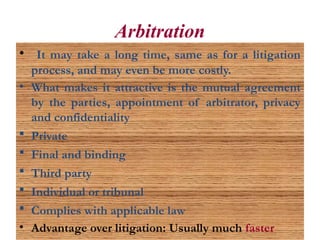 Arbitration In Law ch-4 Dispute and dispute resolution consn. law.pptx
