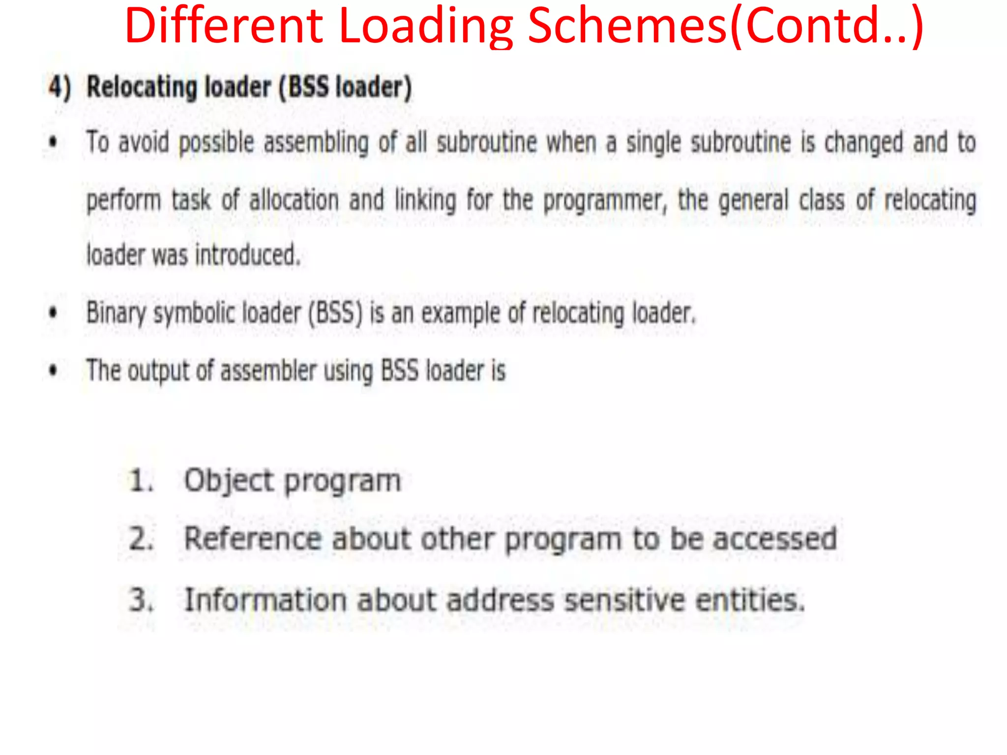 Different Loading Schemes(Contd..)
 
