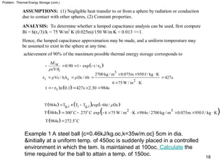 Comprehensive Analysis of Transient Heat Conduction and Lumped ...