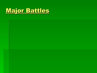 Major Battles 