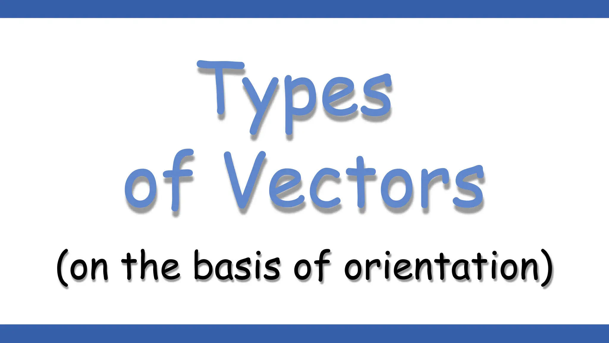 Types
of Vectors
(on the basis of orientation)
 