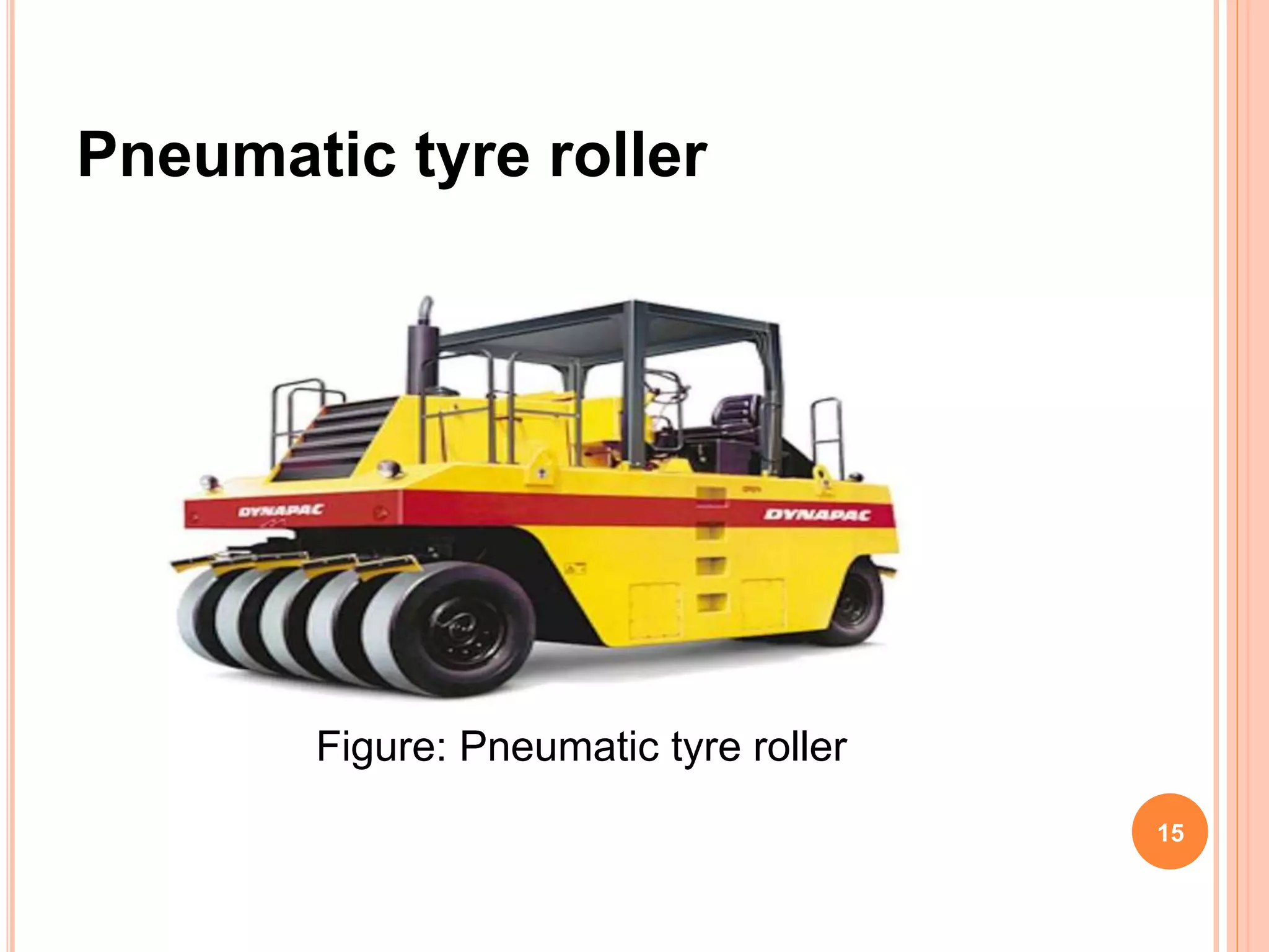 Pneumatic tyre roller
Figure: Pneumatic tyre roller
15
 