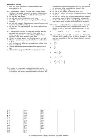 Ch.5 a test newton's laws of motion | DOC