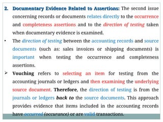Diary Evidence Ch-5 Audit Evidence l auditing principles and practice I | PPT