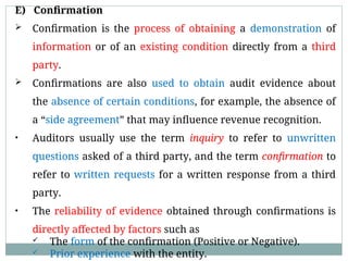 Ch-5 Audit Evidence l auditing principles and practice I | PPT