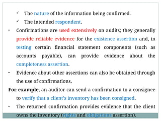 Ch-5 Audit Evidence l auditing principles and practice I | PPT