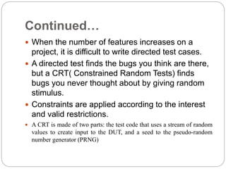 Constrained Randomization Ch 6 randomization | PPTX