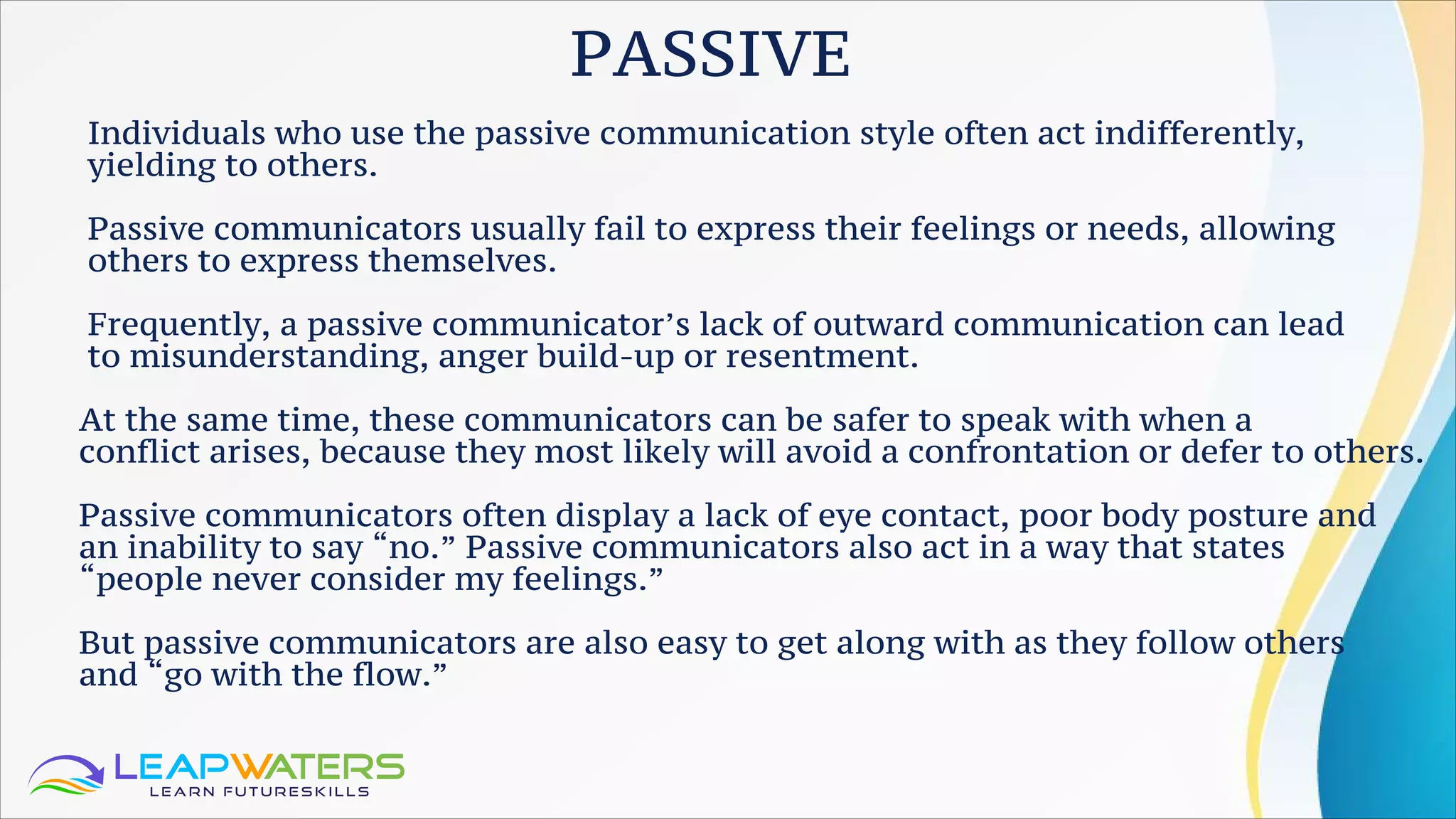 TYPES OF COMMUNICATION STYLES PDF visual data 8