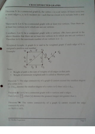 Chapter 7: CONNECTED GRAPHS