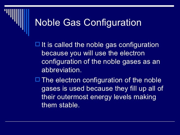 Ch. 7 electron configuration