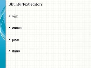 Vim Editor And Basic Scripting (Ch-7) | PPTX