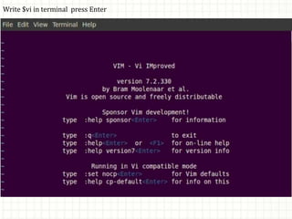 Vim Editor And Basic Scripting (Ch-7) | PPTX