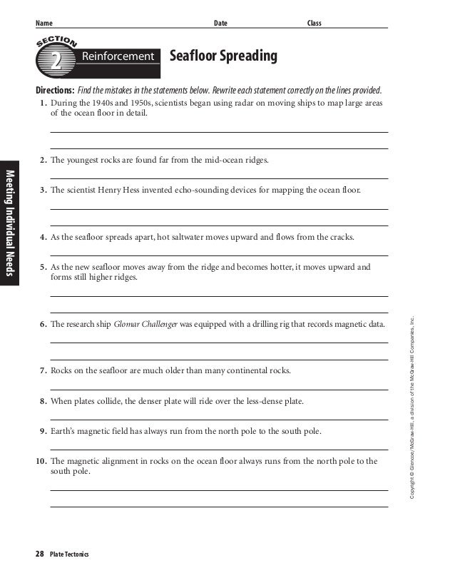 Ch 7 Glencoe Worksheets