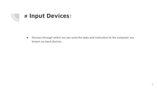 Input Devices | PPT